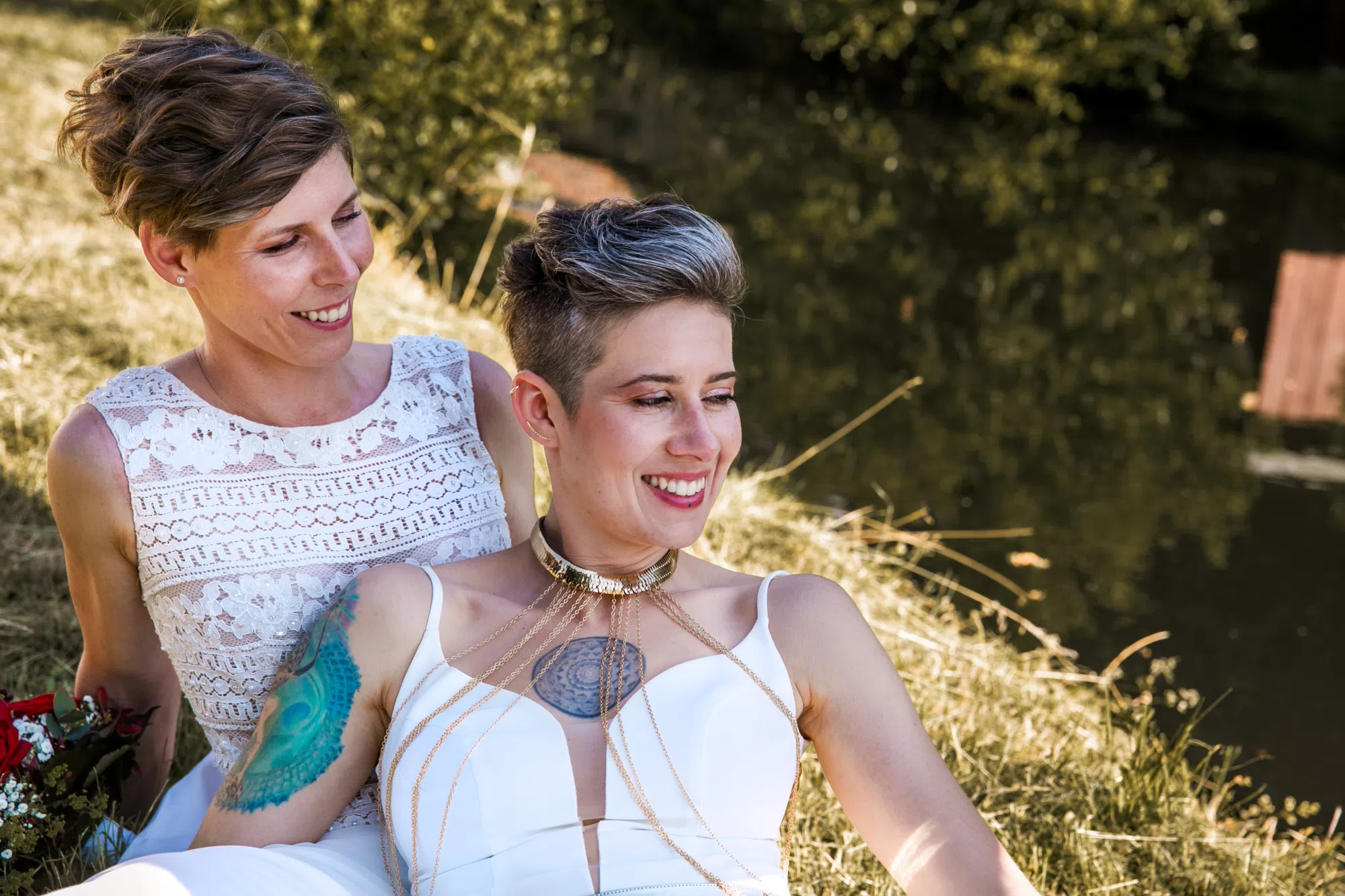 Hochzeitsfotografie eines queeren Paares in Karlsruhe
